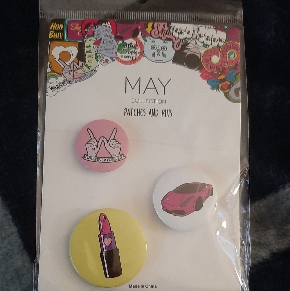 3 pack of cute pins